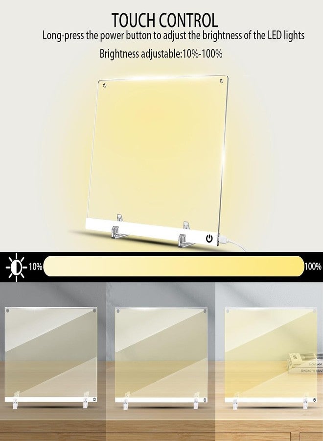 أرفانا لوحة رسم LED مقاس 11.8 × 8.5 بوصة مع 12 قلم تلوين وإضاءة قابلة للتعديل، لوحة أكريليك قابلة للمسح الجاف مع إضاءة LED، مصباح ليلي قابل للكتابة، محمولة وقابلة لإعادة الاستخدام للمنزل والأطفال والديكور والإبداع - Image 5